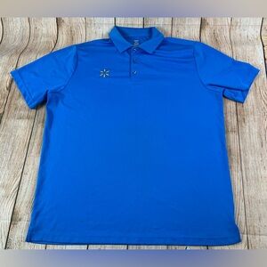 Mens Walmart Employee Polo Work Shirt Blue XL
